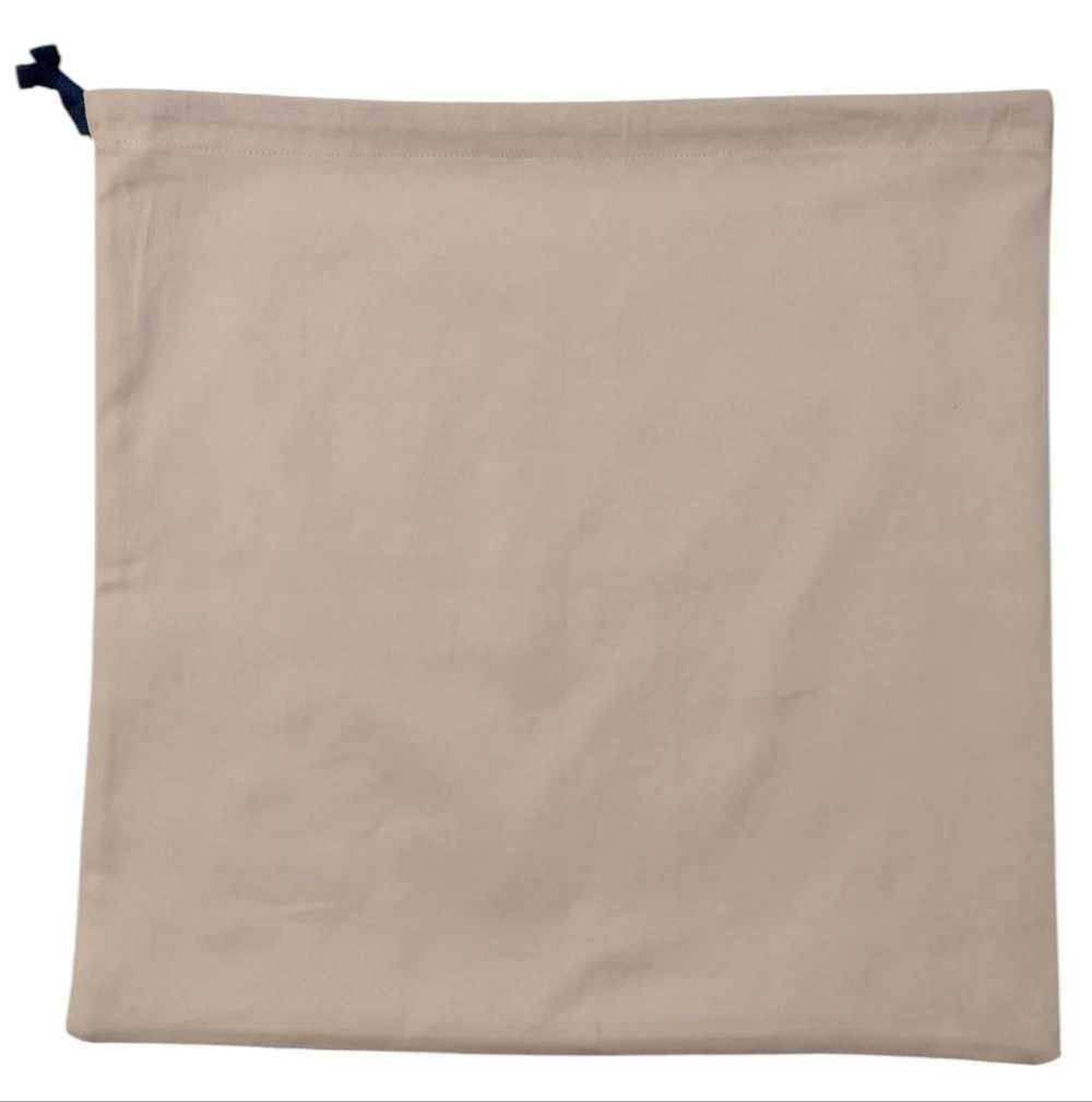 Louis Vuitton Cream Black Logo Blue Drawstring Dust Bag